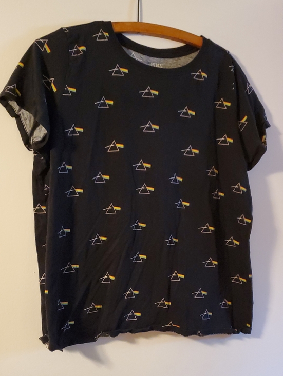 torrid Tops - Torrid 2 (2x)  Black Graphic Pink Flyod Prism Tee with Rainbow Accents